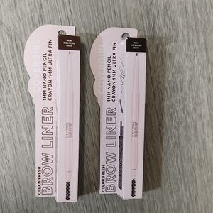 2 COVERGIRL Clean Fresh Brow Nano Eyebrow Pencil 0.001oz Soft Brown/Dark Brown